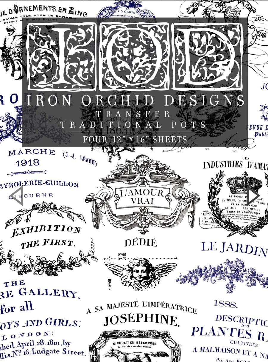 Iron Orchid Designs Traditional Pots Transfer